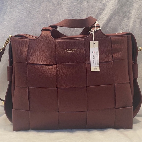 Lia Numa Bags Lia Numa Burgundy Leather Tote Poshmark